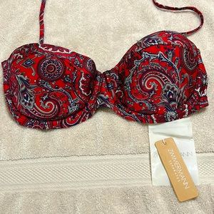 Zimmermann paisley top NWT beautiful red black grey and blue. Paid 150.  Firm